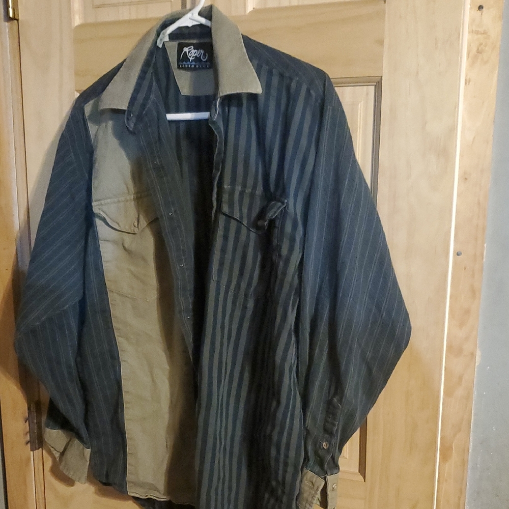 Striped Button-Up Shirt